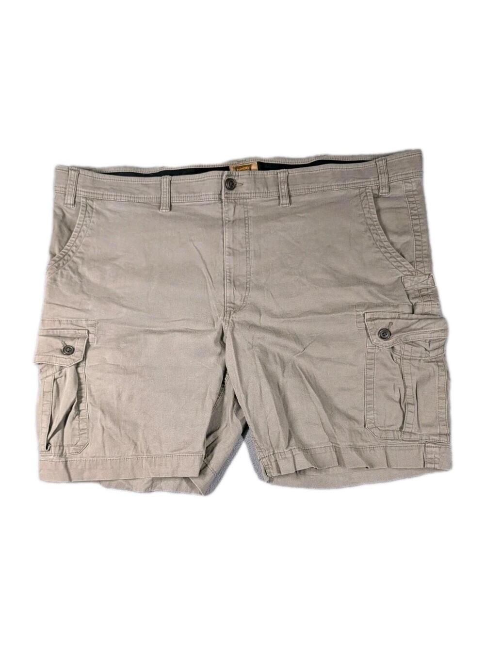 Foundry Mens 54 Khaki Cargo Shorts Comfort Stretch Utility Outdoor Casual Work